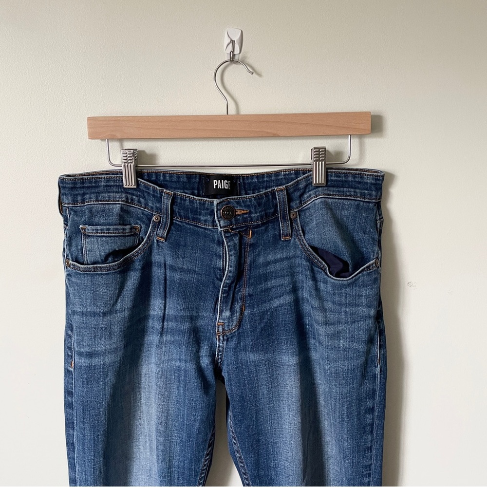 PAIGE Men's Federal Slim Straight Leg Jeans Vintage Eric Blue Made USA Classic - Picture 3 of 11
